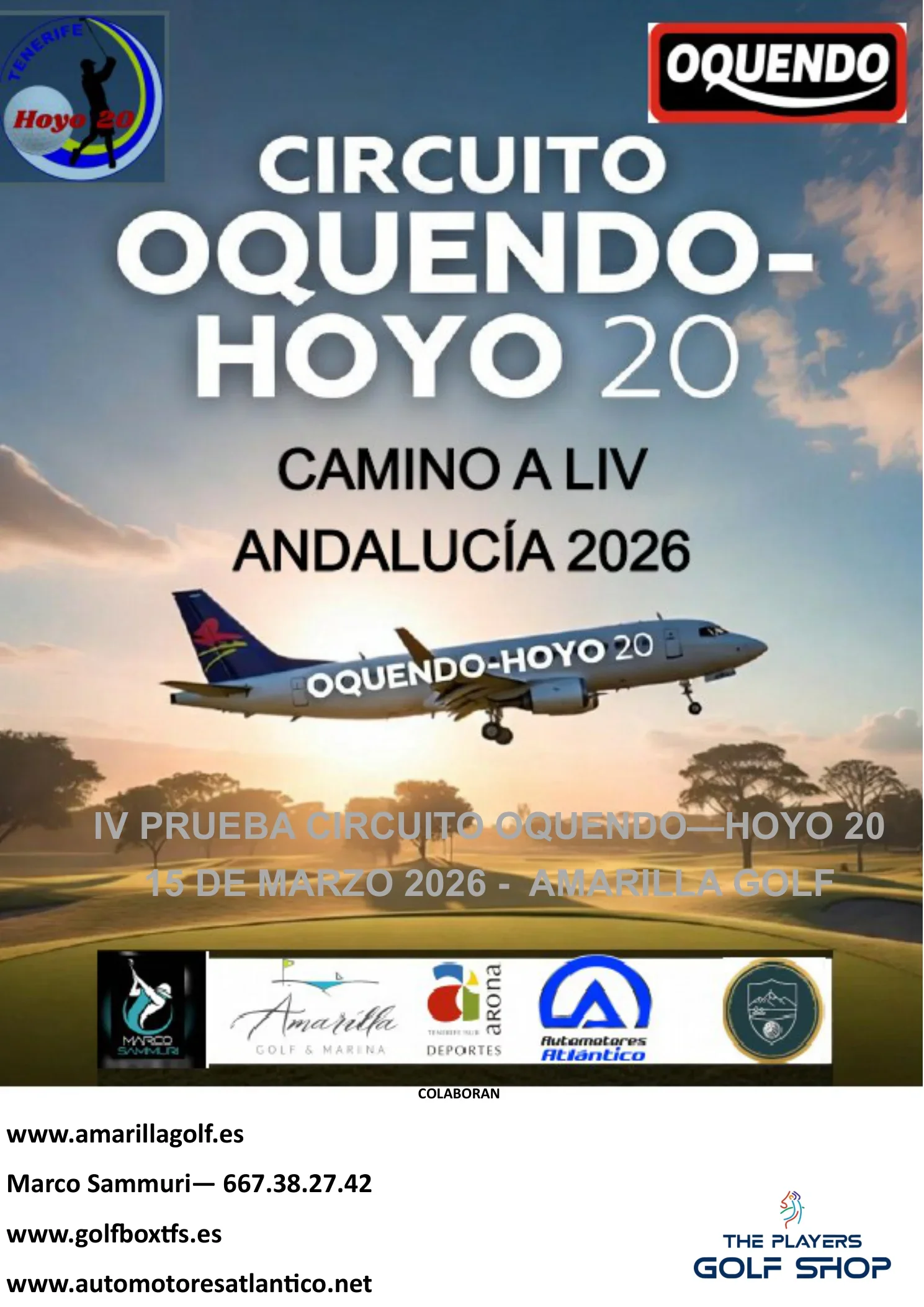 Cartel de IV TORNEO CIRCUITO OQUENDO-HOYO 20